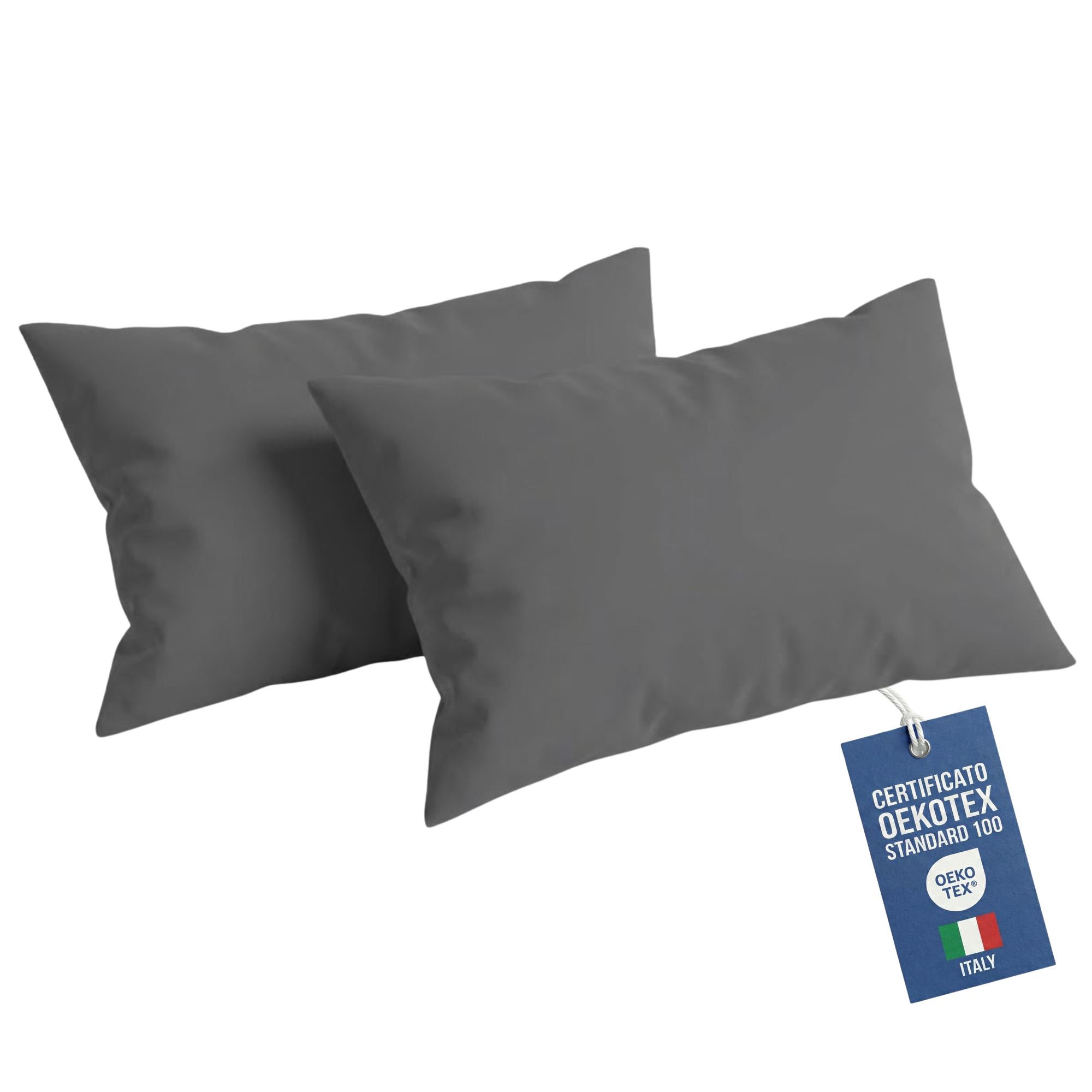 Federe Cuscino Letto 50x80 Copricuscino Letto, Coppia Federa Antiacaro ed Anallergica per Cuscini Standard, Made in Italy