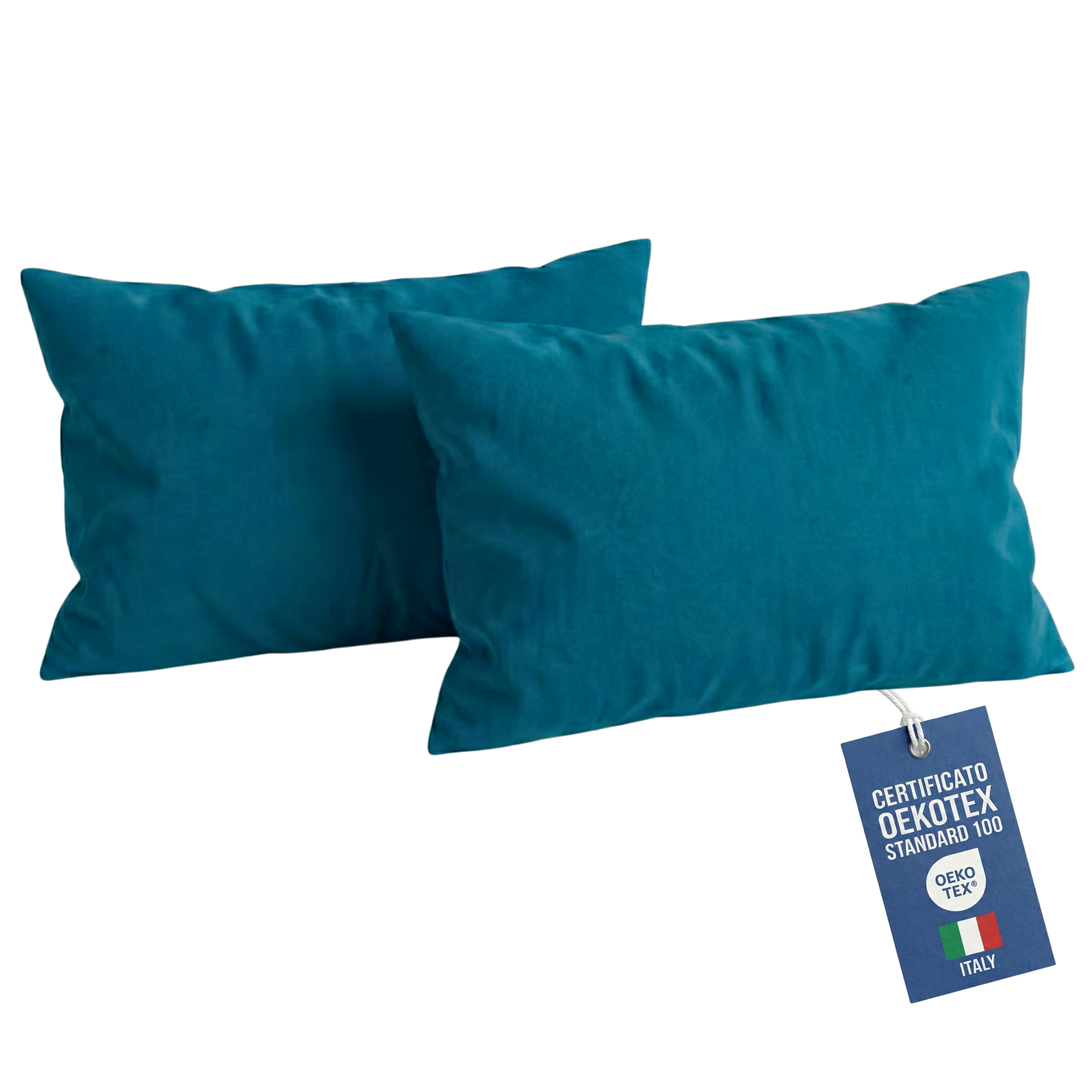 Federe Cuscino Letto 50x80 Copricuscino Letto, Coppia Federa Antiacaro ed Anallergica per Cuscini Standard, Made in Italy
