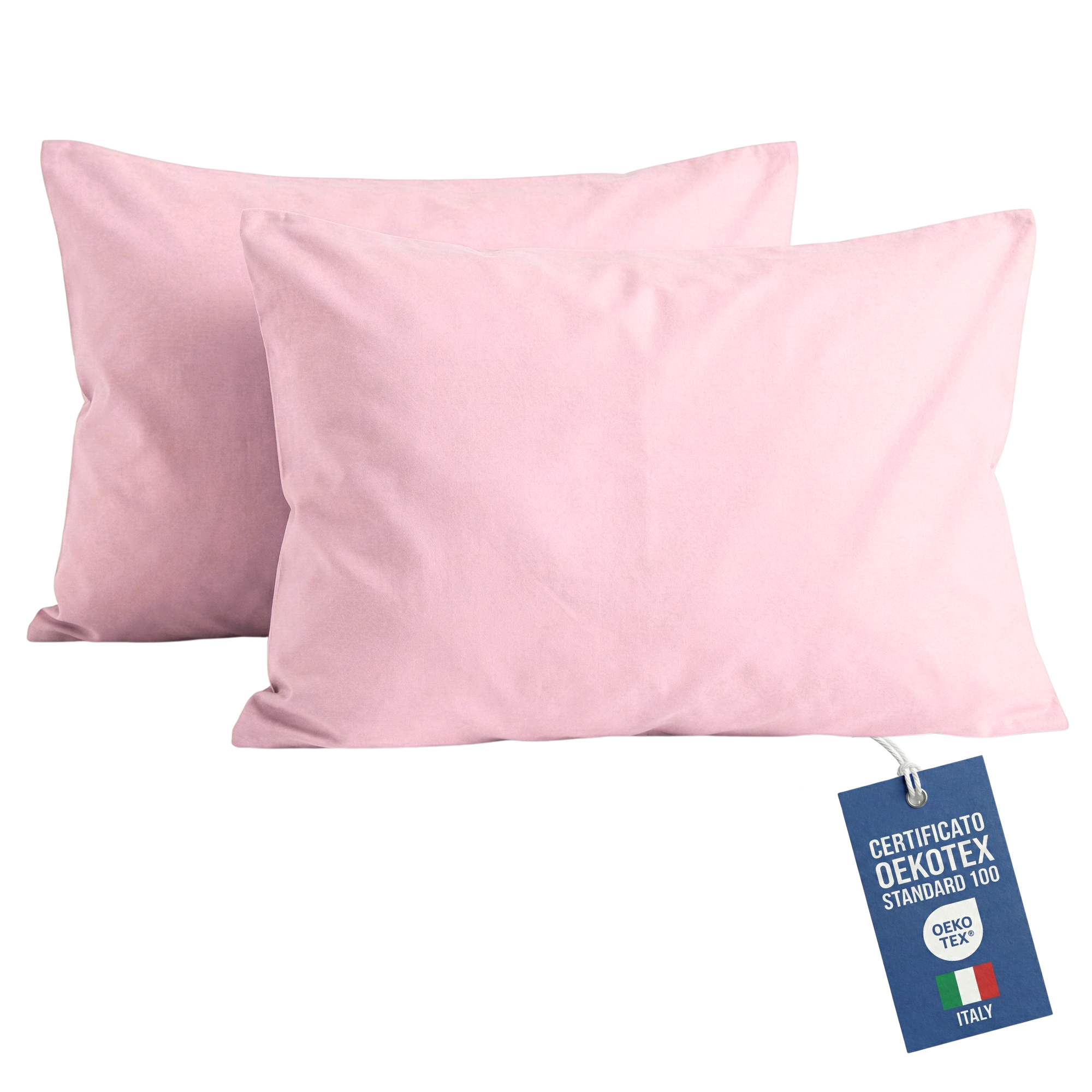 Federe Cuscino Letto 50x80 Copricuscino Letto, Coppia Federa Antiacaro ed Anallergica per Cuscini Standard, Made in Italy