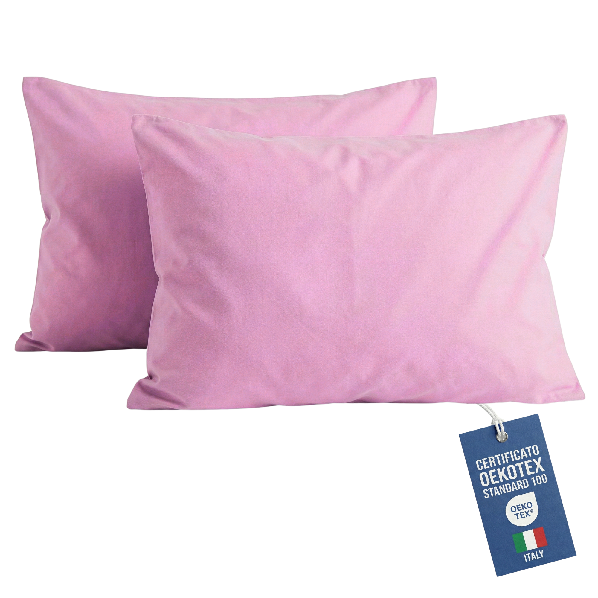 Federe Cuscino Letto 50x80 Copricuscino Letto, Coppia Federa Antiacaro ed Anallergica per Cuscini Standard, Made in Italy