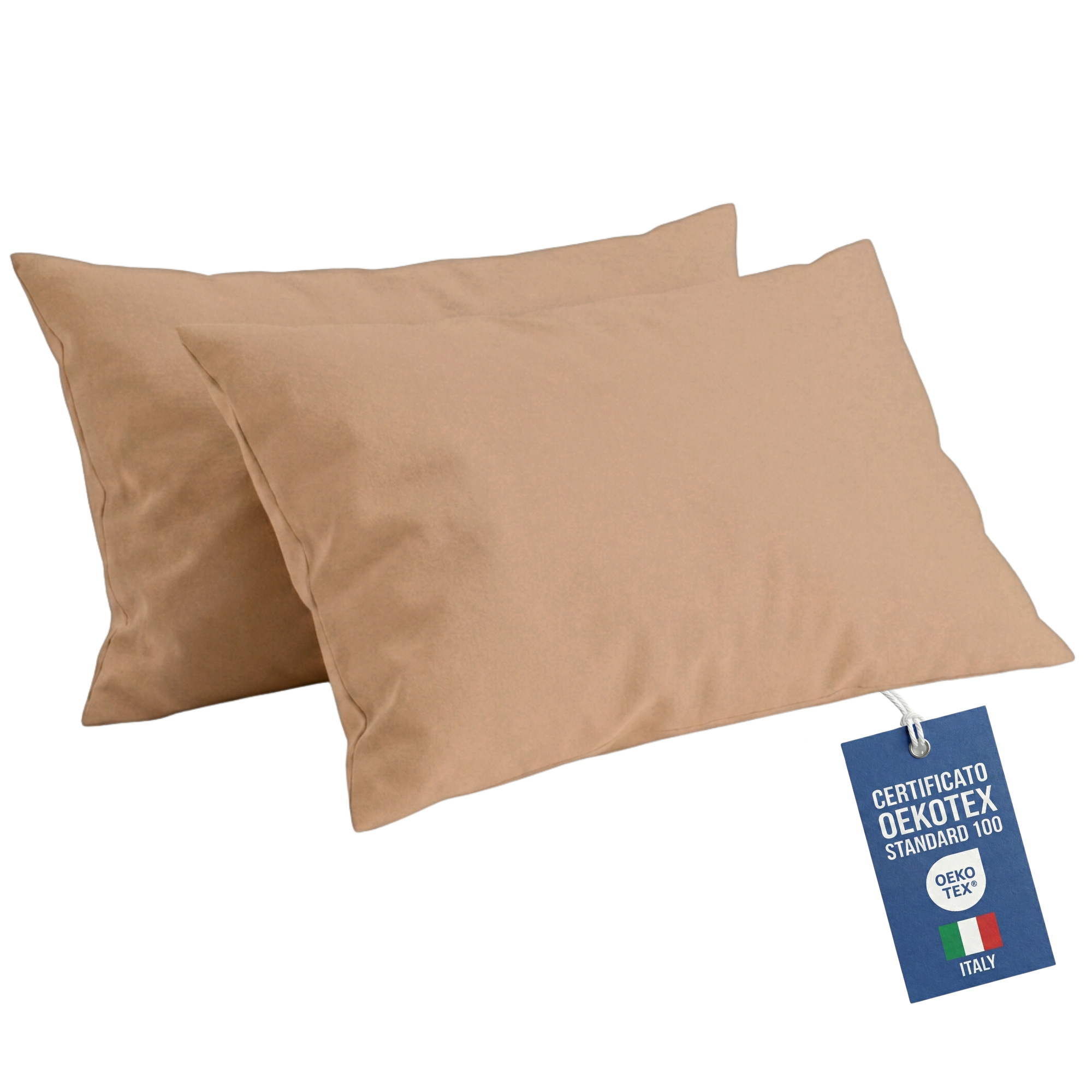 Federe Cuscino Letto 50x80 Copricuscino Letto, Coppia Federa Antiacaro ed Anallergica per Cuscini Standard, Made in Italy