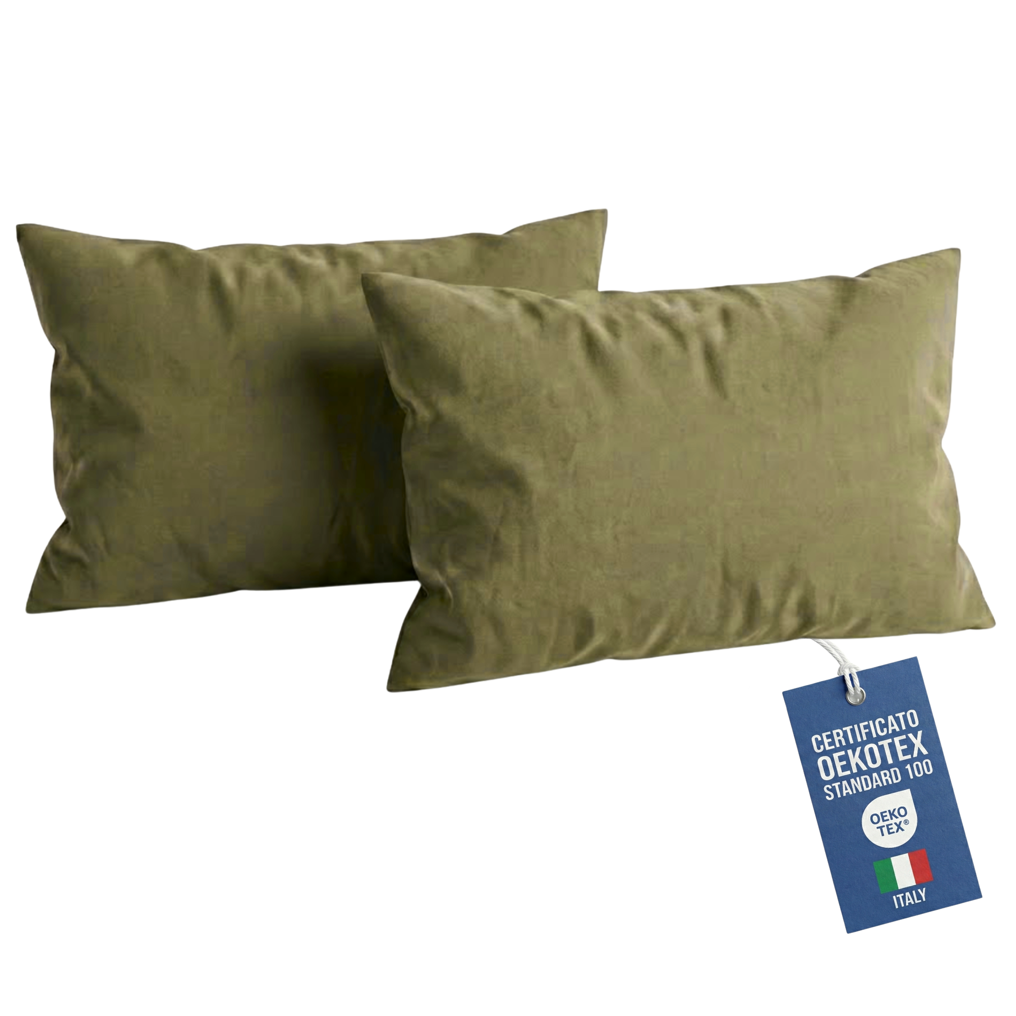 Federe Cuscino Letto 50x80 Copricuscino Letto, Coppia Federa Antiacaro ed Anallergica per Cuscini Standard, Made in Italy