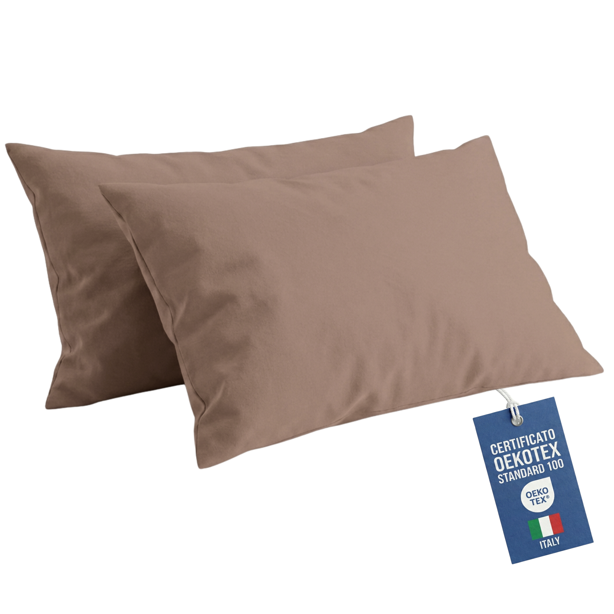 Federe Cuscino Letto 50x80 Copricuscino Letto, Coppia Federa Antiacaro ed Anallergica per Cuscini Standard, Made in Italy